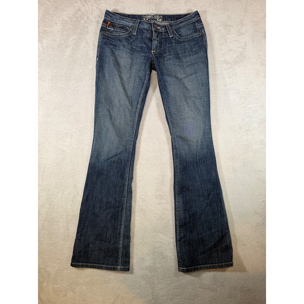 Robins Jean Black Garbot‎ Bootcut Wings Jeans Size 29 Medium Wash Made in USA